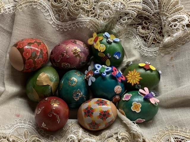 My own and made Easter eggs - decorated variously; Easter in Bulgaria