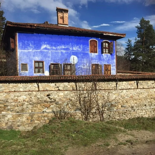 Bulgarian blue house