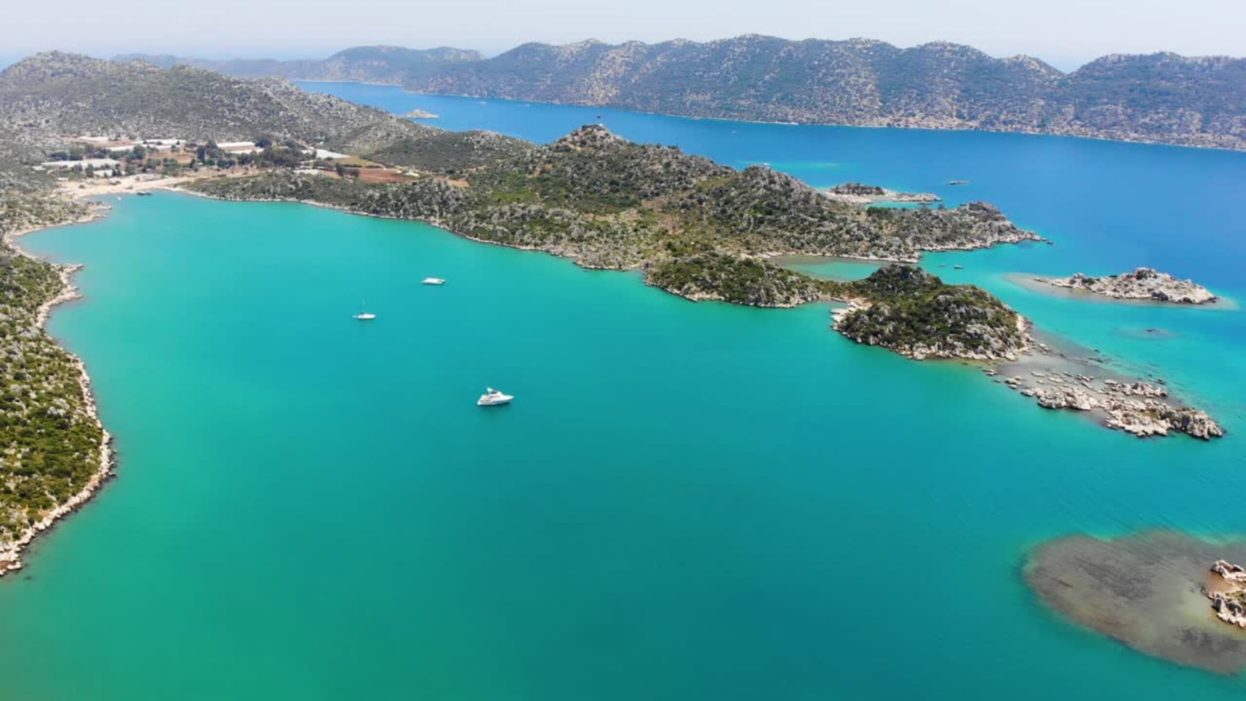 An aerial view of Antalya Bay – road trip to Turkey