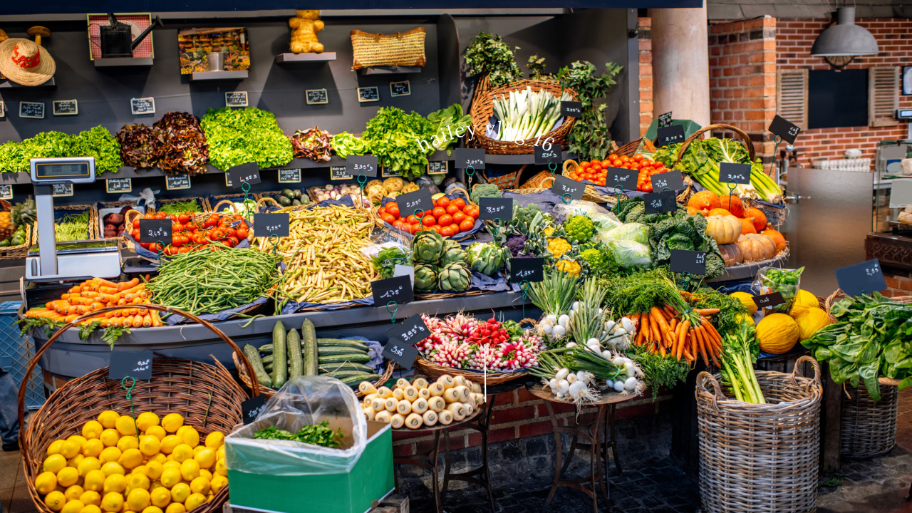 Vegetable stall on the market – shopping in Bulgaria