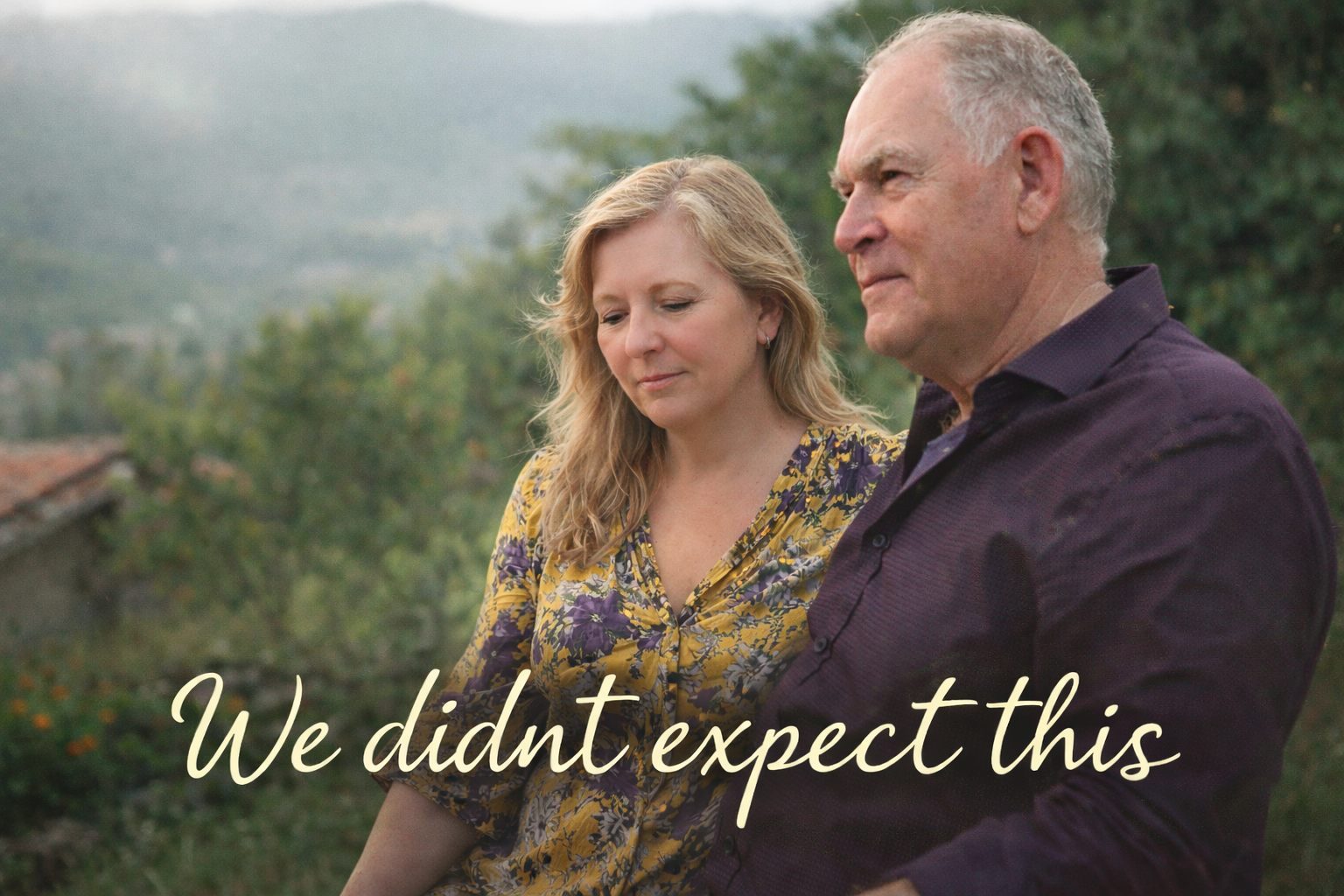 Me and Jeff looking wishfully at the village – life in Bulgaria